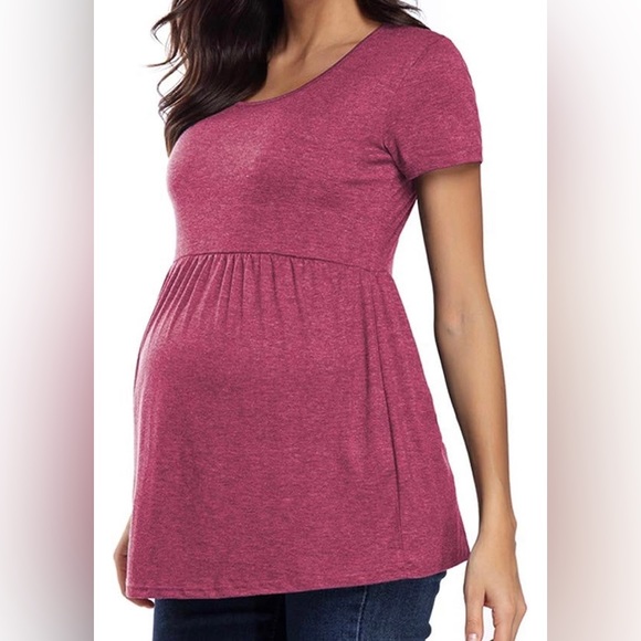 Pink Maternity Top - Picture 3 of 3